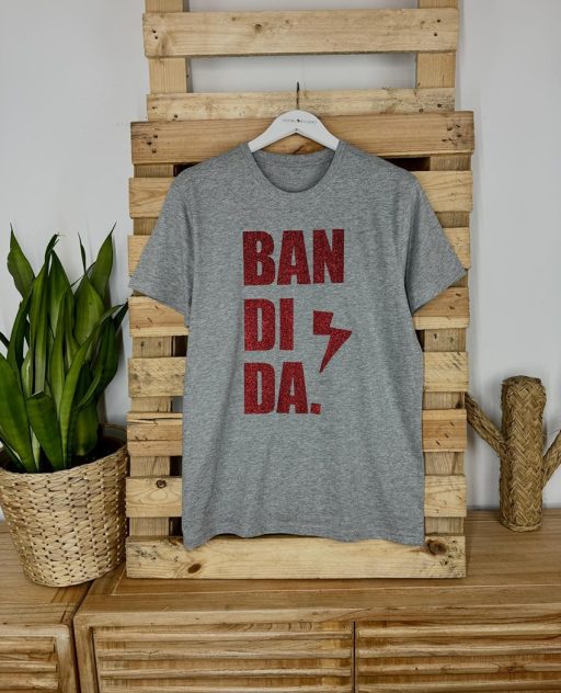 camiseta bandida unisex gris CAMISETA BANDIDA GRIS