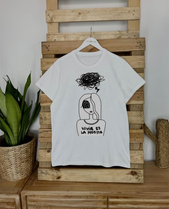 CAMISETA VIVIR BLANCA