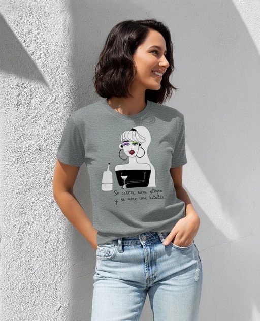 camiseta se cierra una etapa y se abre una botella CAMISETA ETAPA CERRADA