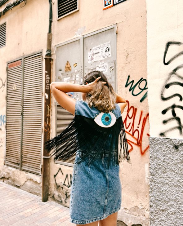 VESTIDO OJO FLECOS