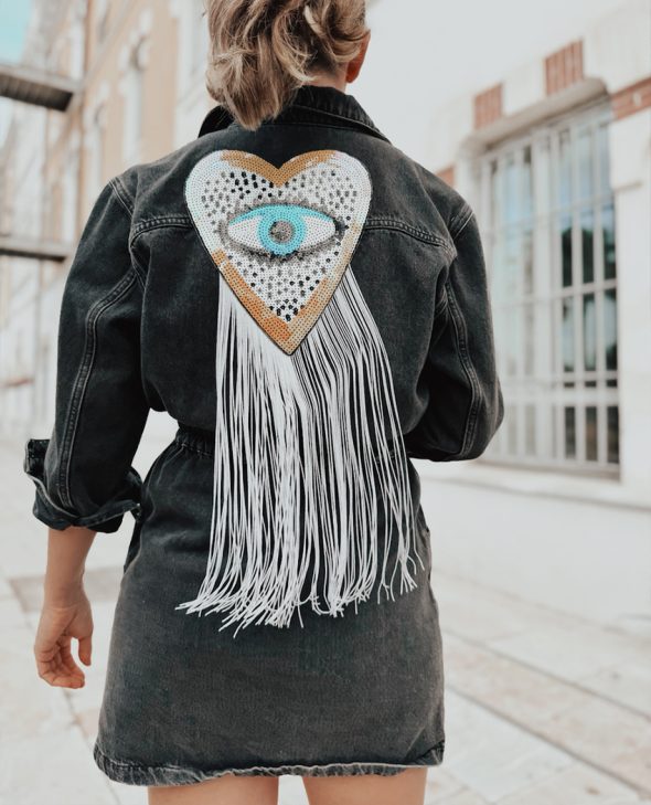 VESTIDO FLECOS CORAZÓN